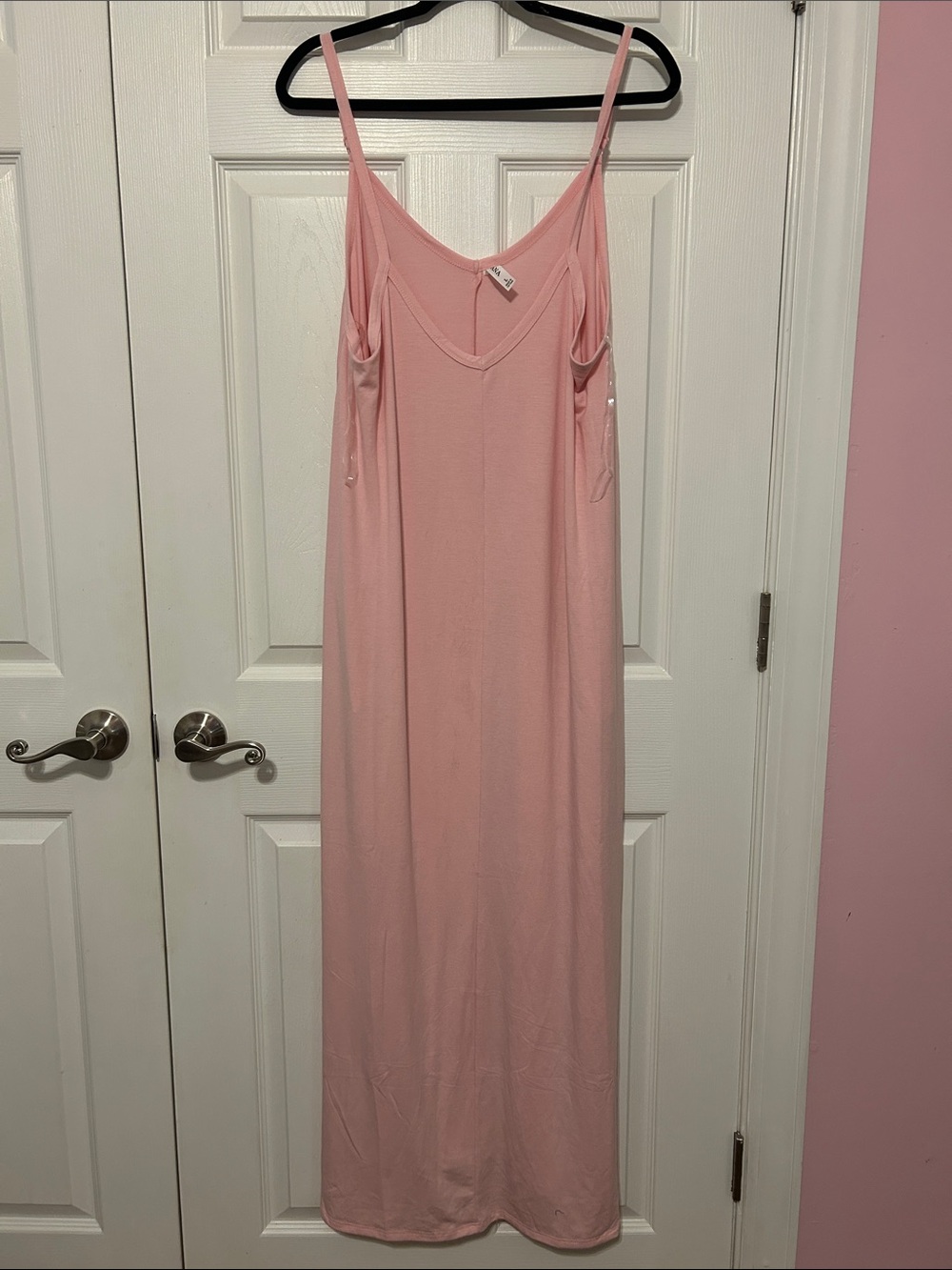 Zenana Outfitters Light Pink Spaghetti Strap Maxi Dress